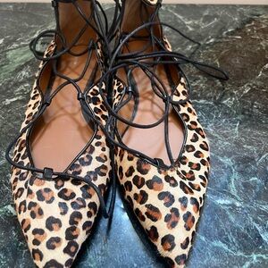Zara Leopard Print Lace-Up Women's Shoes